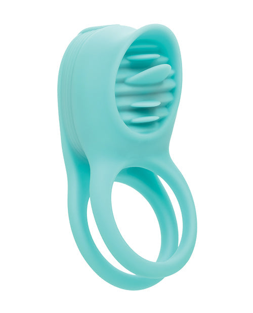 Rechargeable Silicone French Kiss Enhancer - Teal