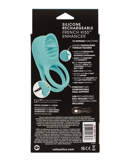 Rechargeable Silicone French Kiss Enhancer - Teal