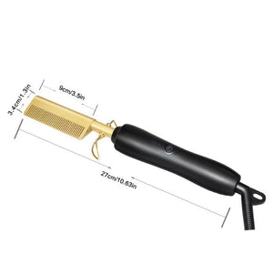 Wet/Dry Curling Iron Hair Straightener Comb