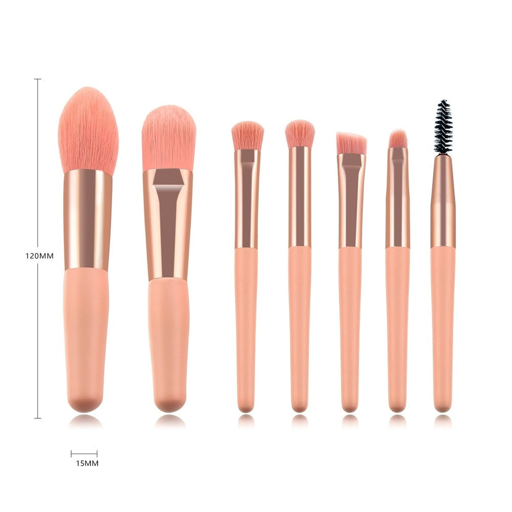 7/8pc Pink Make-up Brush Set