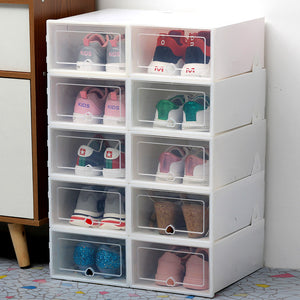 6pc Transparent shoe box storage