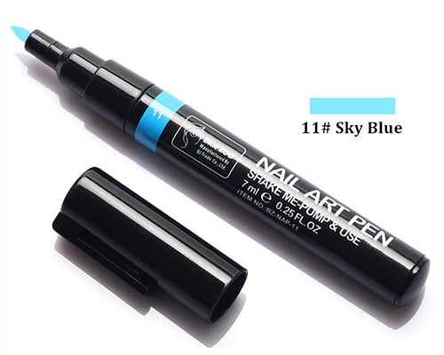 16 Color Two-way 3D Acrylic Nail Art Pen