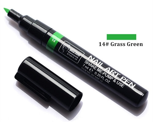 16 Color Two-way 3D Acrylic Nail Art Pen