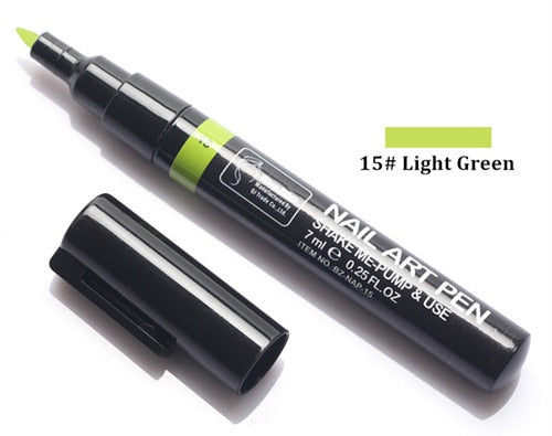16 Color Two-way 3D Acrylic Nail Art Pen