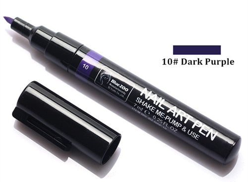 16 Color Two-way 3D Acrylic Nail Art Pen