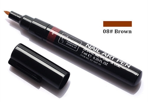 16 Color Two-way 3D Acrylic Nail Art Pen