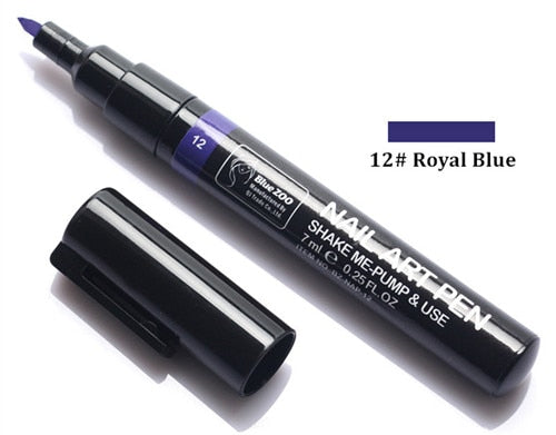 16 Color Two-way 3D Acrylic Nail Art Pen