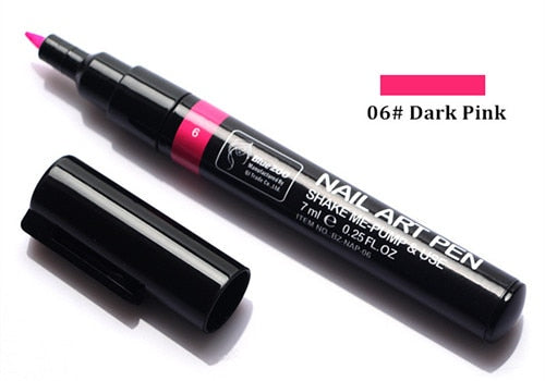 16 Color Two-way 3D Acrylic Nail Art Pen