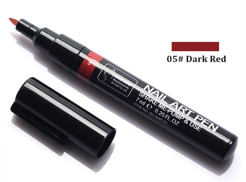 16 Color Two-way 3D Acrylic Nail Art Pen