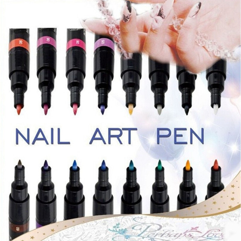 16 Color Two-way 3D Acrylic Nail Art Pen