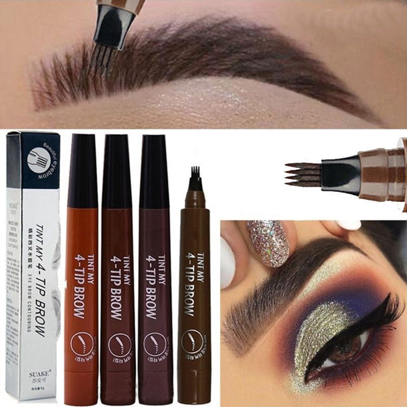 4-Tip Korean Waterproof Microblading Liquid Eyebrow Tattoo Pen