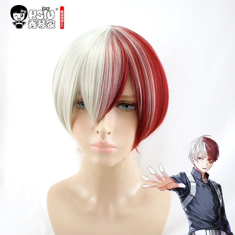 My Hero Academy Shoto Todoroki Cosplay Costume Wig