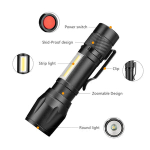 Super Bright LED Waterproof Hand Held Pocket Flashlight