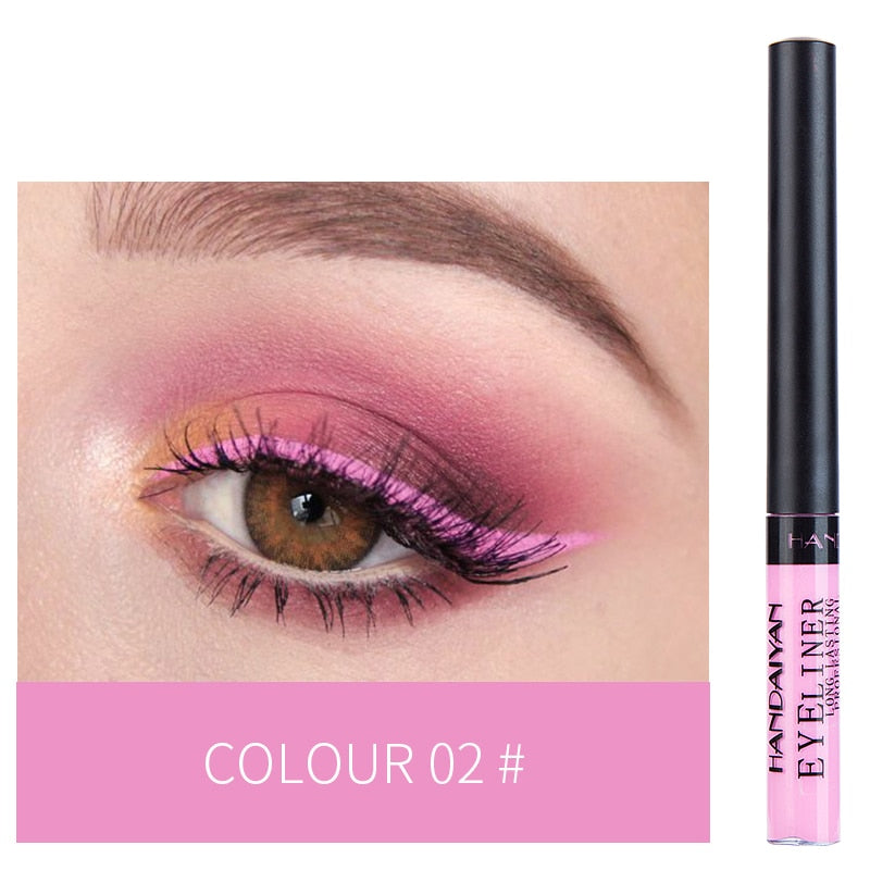 HANDAIYAN 12 Color Liquid Eyeliner Waterproof Long Lasting