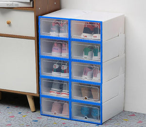 6pc Transparent shoe box storage