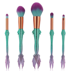 Professional Mermaid Makeup Brushes Set 5pcs