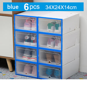 6pc Transparent shoe box storage