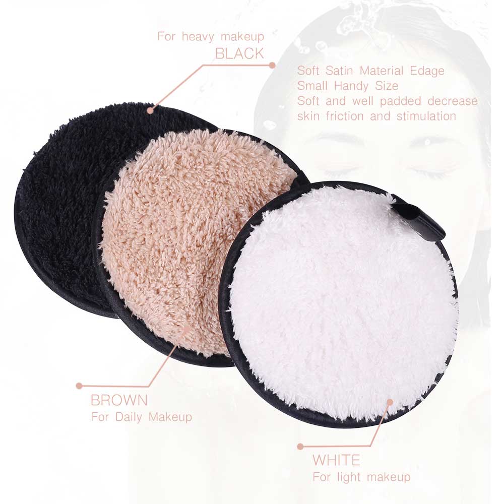 1pc Microfiber Plush Puff Reusable Cleansing Pad