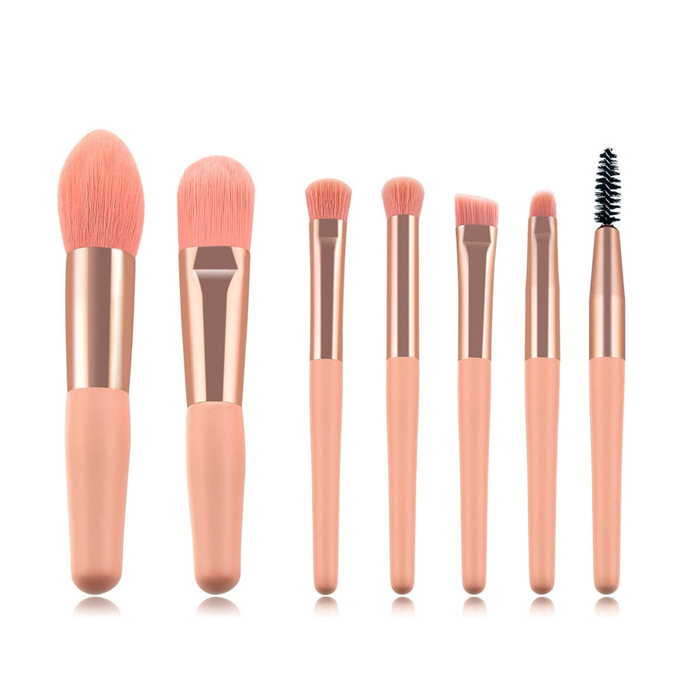 7/8pc Pink Make-up Brush Set