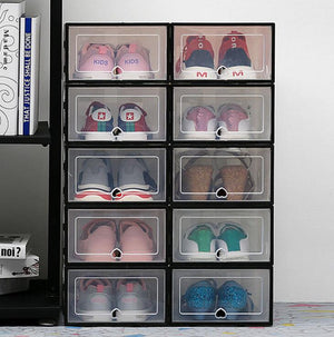 6pc Transparent shoe box storage