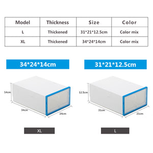 6pc Transparent shoe box storage