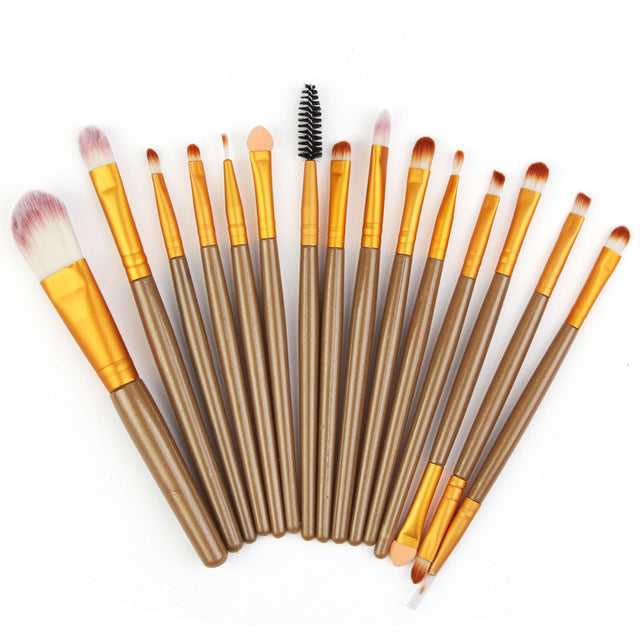 15Pcs Makeup Brush Set