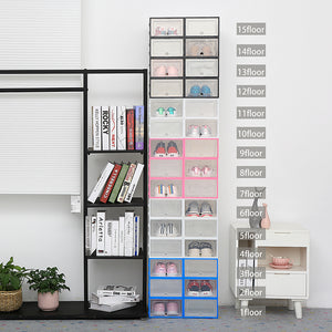 6pc Transparent shoe box storage