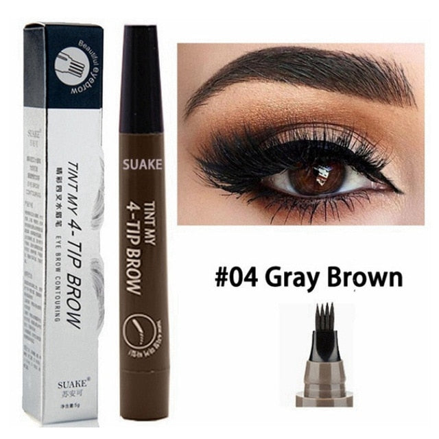 4-Tip Korean Waterproof Microblading Liquid Eyebrow Tattoo Pen