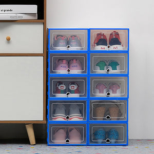 6pc Transparent shoe box storage