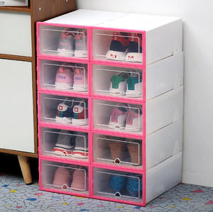 6pc Transparent shoe box storage