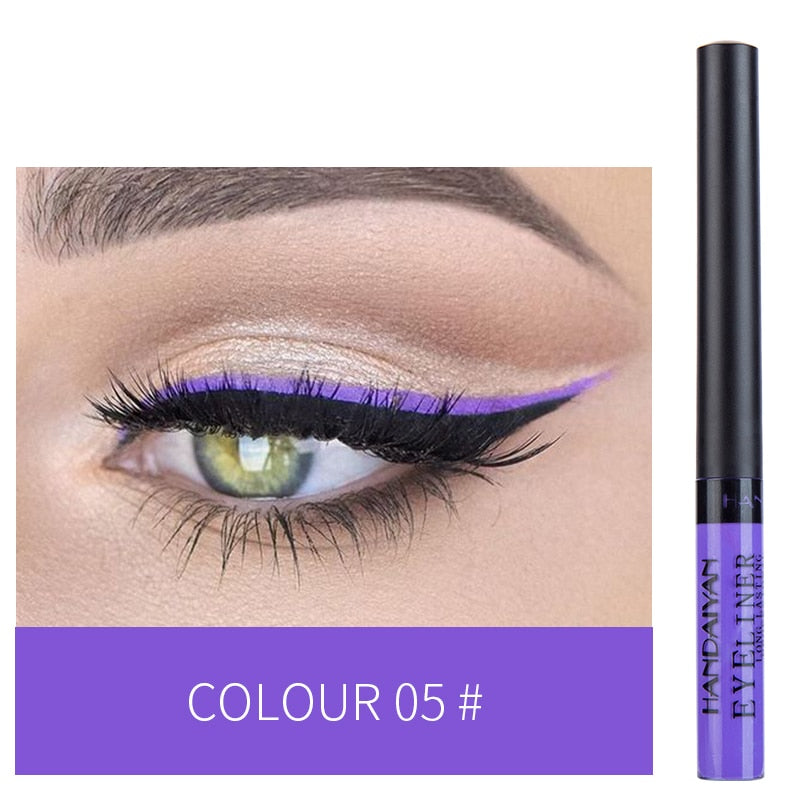 HANDAIYAN 12 Color Liquid Eyeliner Waterproof Long Lasting