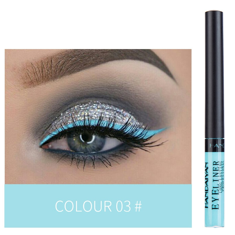 HANDAIYAN 12 Color Liquid Eyeliner Waterproof Long Lasting