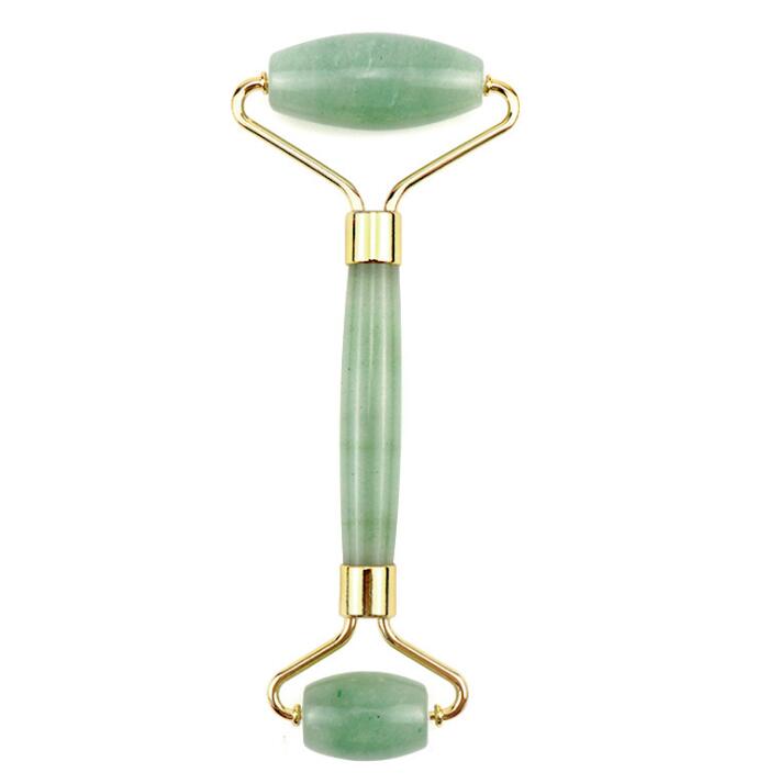 Crystal Jade Natural Rose Quartz Facial Massage Roller