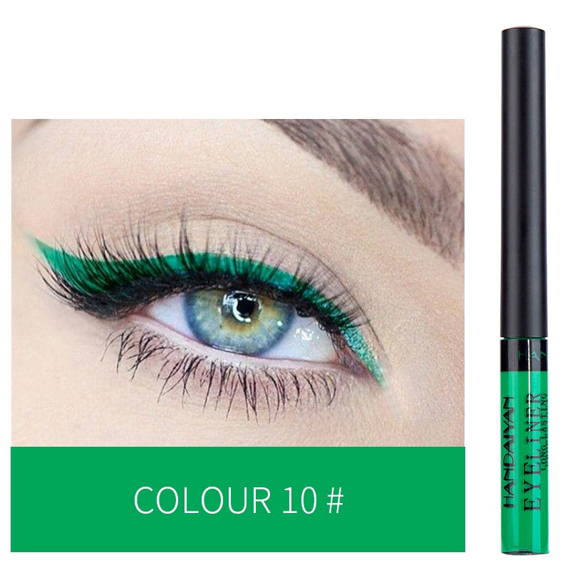 HANDAIYAN 12 Color Liquid Eyeliner Waterproof Long Lasting