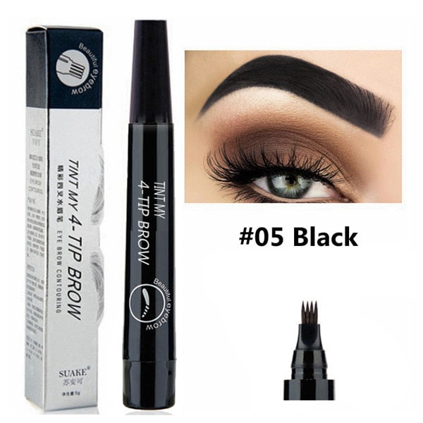 4-Tip Korean Waterproof Microblading Liquid Eyebrow Tattoo Pen