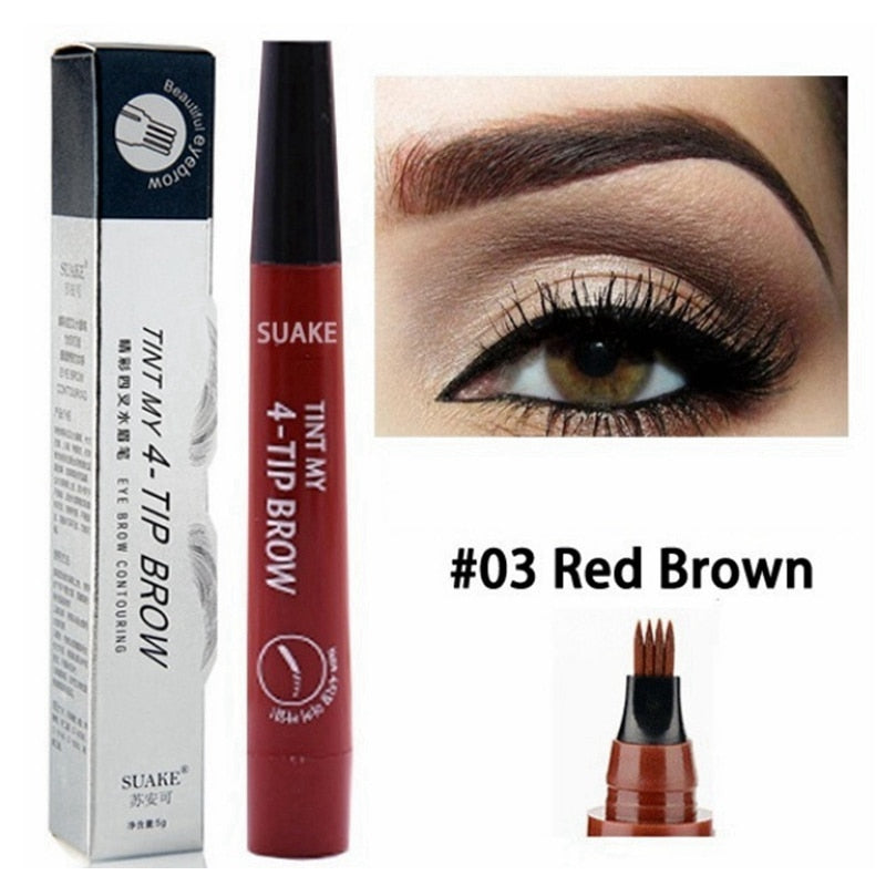 4-Tip Korean Waterproof Microblading Liquid Eyebrow Tattoo Pen