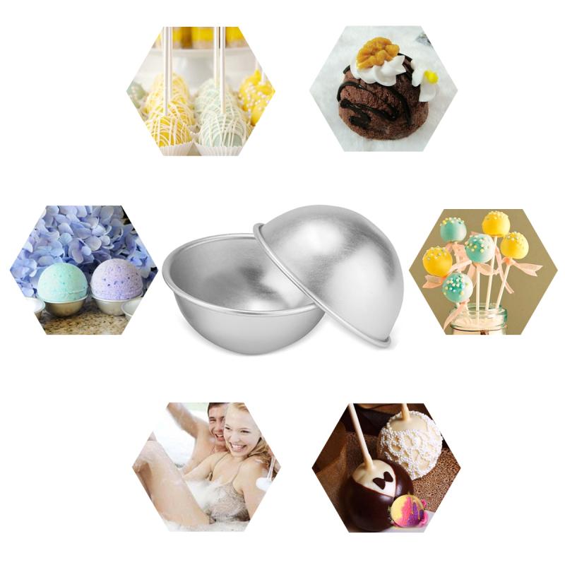 6pcs 3D Bath Bomb Metal Aluminum Mold