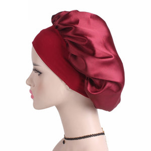 1pc Solid Satin Bonnet Styling Cap