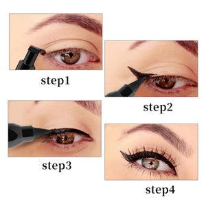 1PC Double-Headed Triangle Stamp Black Eyeliner