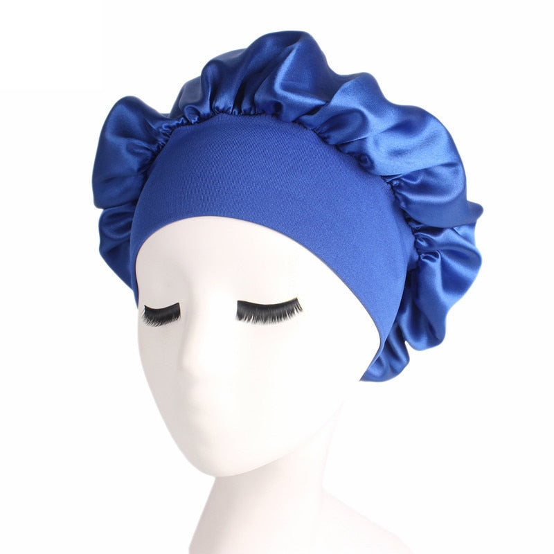 1pc Solid Satin Bonnet Styling Cap