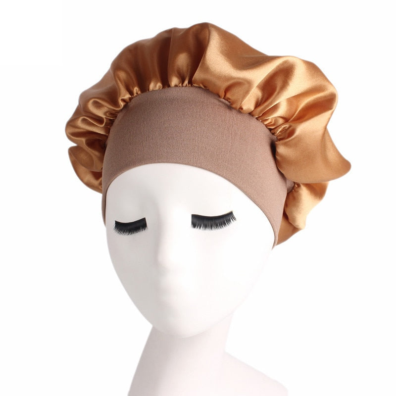 1pc Solid Satin Bonnet Styling Cap