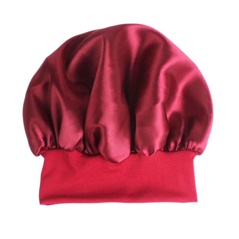 1pc Solid Satin Bonnet Styling Cap