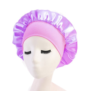 1pc Solid Satin Bonnet Styling Cap