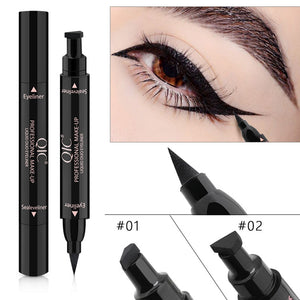 1PC Double-Headed Triangle Stamp Black Eyeliner