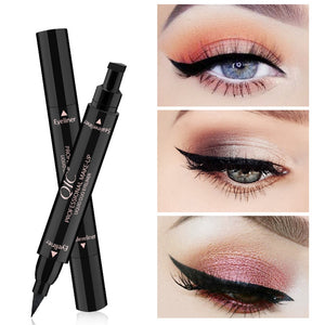 1PC Double-Headed Triangle Stamp Black Eyeliner