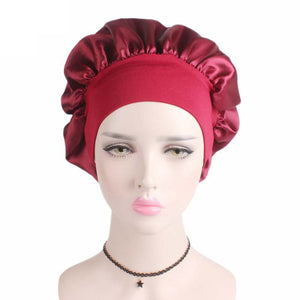 1pc Solid Satin Bonnet Styling Cap